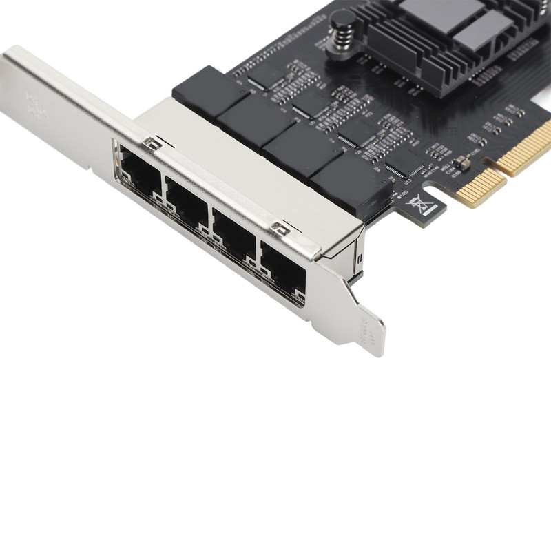 2.5Gb PCIe Network Card Professional 4 RJ45 Ports RTL8125BG Chip