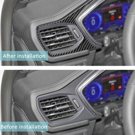 Agulier Compatible with Dashboard Meter Frame Cover Trim,Real Carbon Fiber Protection Frame Interior Accessories for Ford Escape 2020-2023