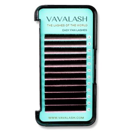 VAVALASH Colored Easy Fan Eyelash Extensions 0.07 CC Curl 8-15mm Mixed Lash Tray Brown Self Fanning Lashes Colorful Volume lash extensions（Brown,0.07-CC-8-15mm）