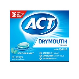 ACT Dry Mouth Lozenges Soothing Mint, 36 Count