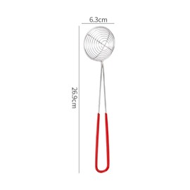 Stainless Steel Wire Skimmer Spoon-Strainer Spider Skimmer Spoons for Kitchen, Kitchen Mesh Spoon with Long Handle for Cooking Non-Stick Mesh Skimmers Spoons (S)
