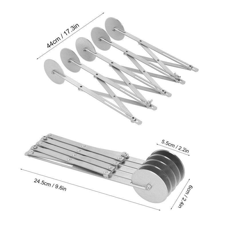 Dough Cutter, Wheel Pastry Cutter Stainless Steel Dough Cutter Foldable