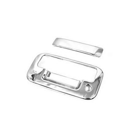PAKCEEINC Chrome ABS Trunk Door Handle Tail Gate Trim Cover Bezels for 2004-2014 Ford F-150, 2008-2015 Ford F250 / F350 / F450 /F550 SuperDuty
