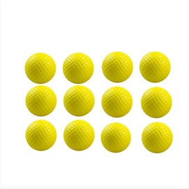 Yellow Golf Practice Balls, Golf Practice Supplies, Set of 12, Indoor, Practice Golf, Shot Practice, Elastic, Lightweight, Indoor/Outdoor Golf Practice Equipment