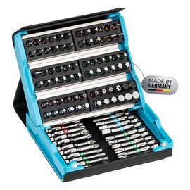 HAZET Smartcase Bit Set, 2200SC-3, 96 Pieces, Drive: Hexagonal 6.3 mm, Maximum Number of Tools in the Smallest Space for Best Overview, Folding Tool Set, Made in Germany