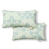 MARTHA STEWART Modern Banana Leaves Indoor Outdoor Decorative Lumbar Pillow