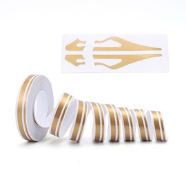 Autrends Car Pinstriping Tape -Vinyl Pin Striping Decals DIY Stickers Glossy for Motorcycle Home Door Musical Instrument 32Ft (9.8m) (Matte Gold)