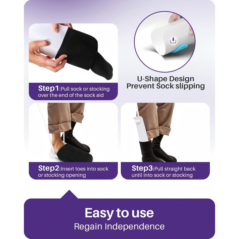 Kekoy 2 in 1 Sock Aid Kit, Sock Aids for