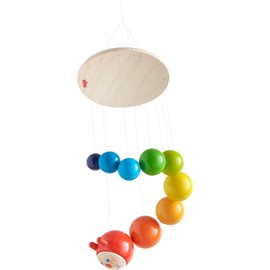 Haba Mobile Caterpillar Mina, cot Mobile for Baby, Wooden, 303530, Multicolour