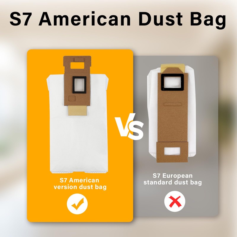 Dust Bag for Roborock S7/S7+ Vacuum Cleaner Auto-Empty Dock, 3L