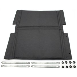 Transport Chair Back Cushion,Transport Chair Wheelchair Back Replacement Parts, Nylon Back Upholstery, 17 inches,Compatible: TR37E-SV,ATC17, etc.with core Iron and Hardware.STDS2349BLK.(1Ea,Black)