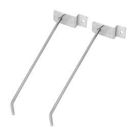 CNBTR Silver Stainless Steel Slatwall Pin Arm Fitting Prong Hanger 200mm Length 4.2mm Dia Home Shop Display Accessory Pack of 25