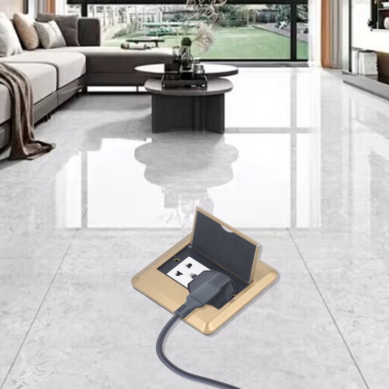 Floor Electrical Outlet Multifunctional Stainless Steel Recessed Concealed Pop Up