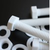 10x White Hex Head Screws Polypropylene (PP) Plastic Nuts and