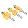 3Pcs Architectural Molding Router Bit Milling Cutter Set Woodworking Accessories