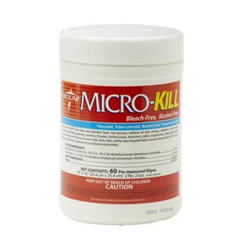 Medline Micro-Kill Disinfectant Wipes, 10" x 10", Effective Disinfectant Cleaner Wipes, Ideal for Healthcare Facilities, 60 Wipes/Container, Pack of 12