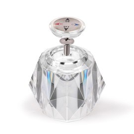 Ryutain Crystal Glass Faucet Handle, Hot and Cold Temperature Control, Diamond-Cut Design, Compatible with Delta Faucet RP2389, Suitable for Single-Handle Faucets.