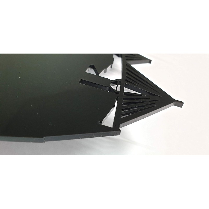 bigcopy e.K. Leverkusen Skyline Wall Clock with Dial High-Quality Acrylic