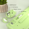 FCPLU xUBOTIE Wireless Keyboard and Mouse Combo, 104-Key Colorful Round
