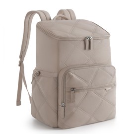 TOURIT Insulated Backpack Cooler: 30 Cans Waterproof Leakproof Cooler Backpack Soft Cooler Bag Beach Travel Picnic Camping Camel