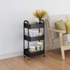 3-Tier Rolling Utility Cart with Caster Wheels,Easy Assembly, for Kitchen,