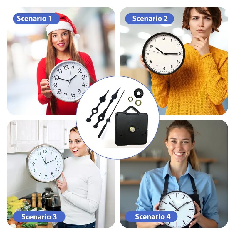 NHQZ Clock Movement Radio Controlled Clock Movement with Hand Sets,