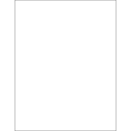 Tape Logic Aviditi Tape Logic 8 1/2" x 11" Glossy White Shipping Labels, for Laser Printers, Permanent Adhesive, 8 1/2" x 11" Sheet, 1 Labels Per Sheet, 100 Sheets