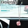 JSCARLIFE Bling Hanging Dice with Dots Car Rearview Mirror Charm,