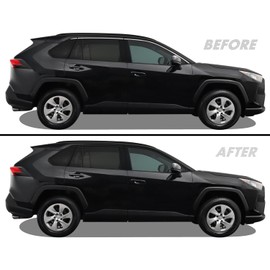 SlickMod Chrome Delete Blackout Vinyl Overlay for 2019-2021 Toyota RAV4 Window Trim (Satin Black)