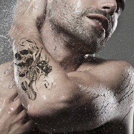 YOUSHY Tattoo Stickers, Large, Japanese Carved, Long Lasting, Waterproof, Stylish, Cool, Tattoo Stickers, Japanese Pattern, Suitable for Men, Women's, Arms, Shoulders, Legs, 5.9 x 8.3 inches (15 x 21