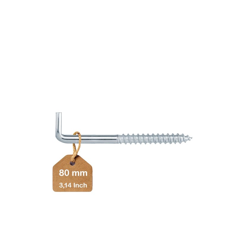 haggiy Screw in Hooks 5.8 x 80 mm with Slot