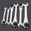1Pcs 17mm Double Open End Tubing Wrench Chrome Vanadium Steel