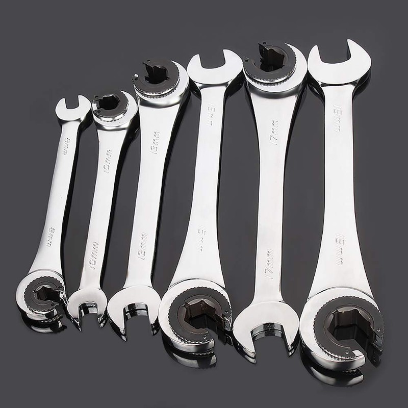 1Pcs 17mm Double Open End Tubing Wrench Chrome Vanadium Steel