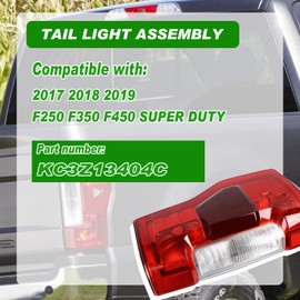 Lochnchn Tail Rear Lights W/Blind Spot Module Halogen Compatible with Ford F250 F350 Super Duty 2017 2018 2019 Brake Taillights Lamp Assembly Right Passenger Side Replace KC3Z13404C