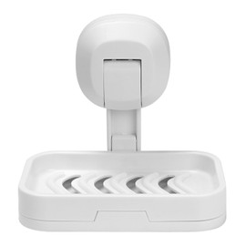 VirtuGro Suction Soap Dish for Shower, Shower Soap Holder Max Hold 7.25KG, Wall Mounted Soap Dish Suction Plastic Soap Holder, No-Drilling & Removable Soap Dish Holder for Shower Bathroom Kitchen Sink