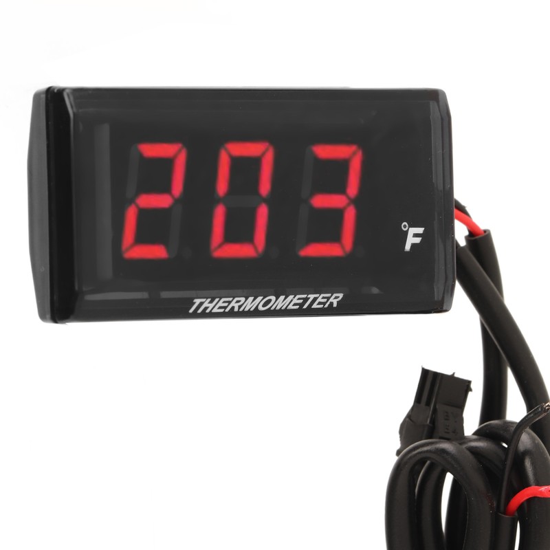 Motorcycle Digital Water Temperature Gauge Ultra Thin DC 12V LCD
