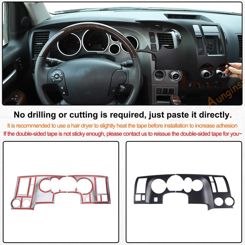 Aunginsy Car Center Console Dashboard Panel Frame Cover Trim Fit