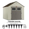 Shed Door Hardware Kit - Complete Gate Set with Hinges,