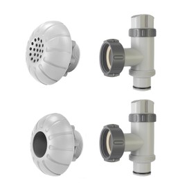 Above Ground Pool Parts, Plunger Valve, Pool Inlet Nozzlet and Outlet Strainer Part Set, Above Ground Swimming Pool Plunger Valves Replacement Part (ＷＴ067)