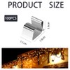 Shirene Gutter Hooks,100 Pcs Gutter Clips for Outdoor Lights,Metal Gutter