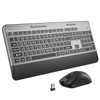 KOPJIPPOM Silent Wireless Keyboard and Mouse Combo - Keyboard with
