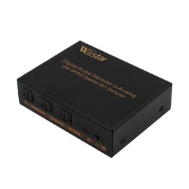 Wiistar Toslink Switch 3x1 Digital Optical Audio Switch 3x1 with Analog RCA and 3.5mm Support 5.1CH 5.1CH/ LPCM2.0/ DTS