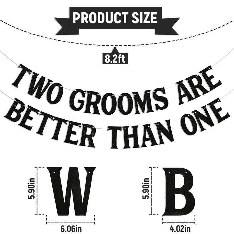 Two Grooms are Better Than One Banner - Cheers to