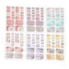 Healeved 6sheets Nail Art Stickers Press Nails French Tip Guide