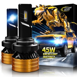 Cougar Motor 9006 HB4 Bulbs, 9006 HB4 Fog Light or Off-Road Bulbs, 6500K Xenon White, 360-Degree Adjustable Light Mode,Plug-N-Play,IP67 - Pack of 2