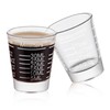 Ackers Shot Glasses Etching Scale Measuring Cup 2PACK Espresso Shot