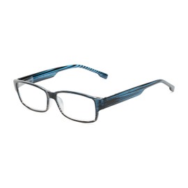 Rectangle Reading Glasses in Blue Stripe by Readers.com | The Magnus | +1.50