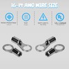 High-Temperature Ring Terminals- 16-14 AWG Wire Size; 6" Stud Size-