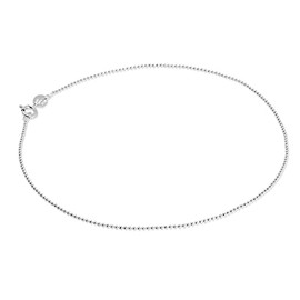 Sterling Silver 1mm Bead Chain Anklet