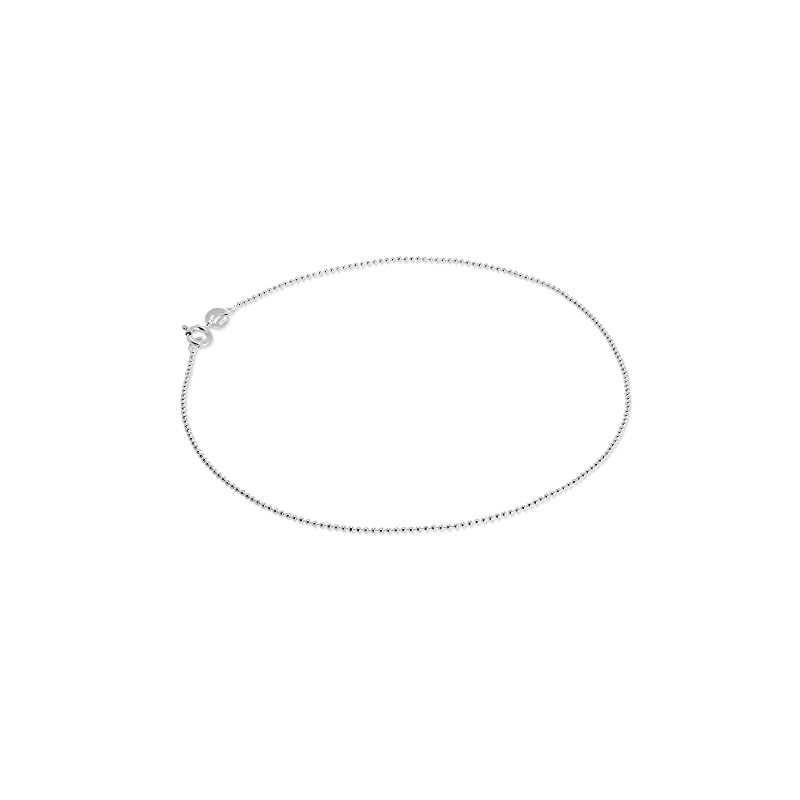Sterling Silver 1mm Bead Chain Anklet
